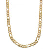 Gargantilla Básica 5.222.015.18 Oro Laminado, Diseño de Figaro, Pulido, Dorado