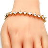 Pulsera Tennis 03.283.0001.07 Oro Laminado, con Zirconia Cubica Blanca, Pulido, Dorado