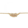 Collares con Dije 04.336.0088.1.16 Plata Rodinada, Diseño de Oja, con Zirconia Cubica Blanca, Pulido, Oro Rosado