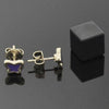 Arete Dormilona 02.64.0372 *PROMO* Oro Laminado, Diseño de Mariposa, Esmaltado Violeta, Dorado