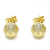 Arete Dormilona 02.100.0108 Oro Laminado, Mate, Dorado