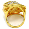 Anillo Multi Piedra 01.241.0021.09 Oro Laminado, con Cristal Blanca, Pulido, Dorado