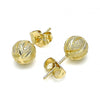 Arete Dormilona 02.100.0114 Oro Laminado, Mate, Dorado
