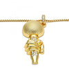 Collares con Dije 04.242.0078.30 Oro Laminado, con Cristal Blanca, Pulido, Dorado