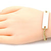 Pulsera con Placa 03.63.1848.07 Oro Laminado, Pulido, Dorado