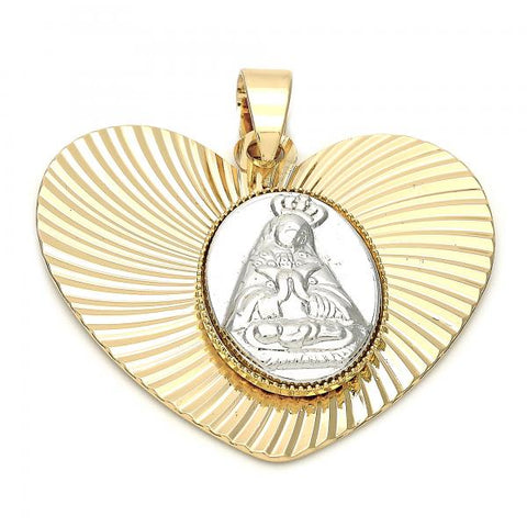 Dije Religioso 5.195.012 Oro Laminado, Diseño de Altagracia, Diamantado, Dos Tonos