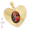 Dije Religioso 5.195.013 Oro Laminado, Diseño de Sagrado Corazon de Maria, Diamantado, Dorado