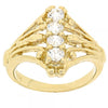 Anillo Multi Piedra 5.167.014.08 Oro Laminado, con Zirconia Cubica Blanca, Pulido, Dorado