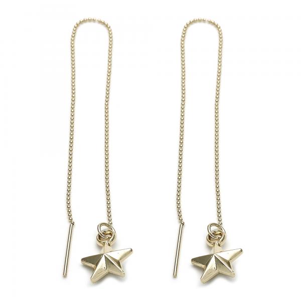 Arete Violador 5.114.003 Oro Laminado, Diseño de Estrella, Dorado