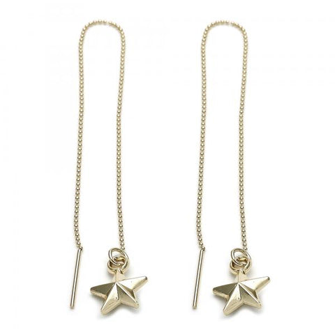 Arete Violador 5.114.003 Oro Laminado, Diseño de Estrella, Dorado