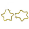 Argolla Mediana 02.213.0436.30 Oro Laminado, Diseño de Estrella, Pulido, Dorado