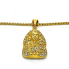 Collares con Dije 04.259.0002.30 Acero Inoxidable, con Cristal Blanca, Pulido, Dorado