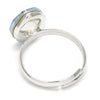 Anillo Multi Piedra 01.239.0008.1 Rodio Laminado, con Cristales de Swarovski Blue Shade, Pulido, Rodinado