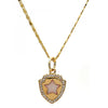 Collares con Dije 04.63.1325.18 Oro Laminado, Diseño de Estrella, con Opal Blanca y Micro PaveBlanca, Pulido, Dorado