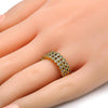 Anillo Multi Piedra 01.118.0052.08 Oro Laminado, con Zirconia Cubica Blanca, Pulido, Dorado