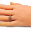 Anillo Multi Piedra 01.346.0023.2.08 Oro Laminado, con Zirconia Cubica Granate, Pulido, Dorado