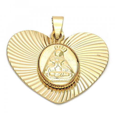 Dije Religioso 5.195.011 Oro Laminado, Diseño de Altagracia, Diamantado, Dorado