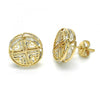 Arete Dormilona 02.106.0021 Oro Laminado, con Zirconia Cubica Blanca, Pulido, Dorado