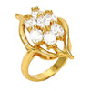 Anillo Multi Piedra 01.210.0017.07 Oro Laminado, con Zirconia Cubica Blanca, Pulido, Dorado