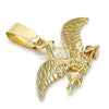 Dije Elegante 5.182.006 Oro Laminado, Diseño de Aguila, Diamantado, Dorado