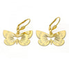 Arete Colgante 5.078.012 Oro Laminado, Diseño de Mariposa, Diamantado, Dorado