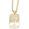 Collares con Dije 04.09.0165.18 Oro Laminado, Diseño de Arbol, Pulido, Dorado