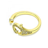 Anillo Multi Piedra 01.102.0001 Oro Laminado, con Micro Pave Blanca, Pulido, Dorado