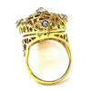 Anillo Multi Piedra 01.118.0021.09 Oro Laminado, con Cristal Blanca, Pulido, Dorado