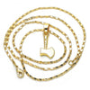Collares con Dije 04.242.0086.24 Oro Laminado, Pulido, Dorado
