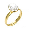 Anillo Multi Piedra 01.239.0004.8 Oro Laminado, con Cristales de Swarovski Crystal, Pulido, Dorado