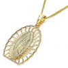Collares con Dije 04.106.0043.1.20 Oro Laminado, Diseño de Guadalupe, Pulido, Dorado