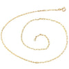 Gargantilla Básica 04.09.0190.20 Oro Laminado, Diseño de Paperclip, Pulido, Dorado