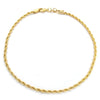 Tobillera Básica 04.58.0024.10 Oro Laminado, Diseño de Rope, Pulido, Dorado