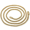 Gargantilla Básica 04.118.0111.18 Oro Laminado, Diseño de Rope, Diamantado, Dorado