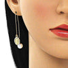 Arete Violador 02.380.0088 Oro Laminado, Diseño de Guadalupe, con Cristal Blanca, Pulido, Dorado
