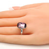 Anillo Multi Piedra 01.239.0011.3 Rodio Laminado, con Cristales de Swarovski Antique Pink, Pulido, Rodinado