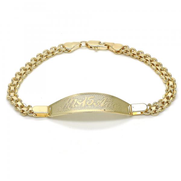 Pulsera con Placa 03.63.1915.08 Oro Laminado, Pulido, Dorado