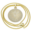 Collares con Dije 04.106.0064.1.20 Oro Laminado, Diseño de Crucifijo, Pulido, Dorado