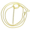 Collares con Dije 04.336.0214.2.16 Plata Rodinada, con Zirconia Cubica Blanca, Pulido, Dorado