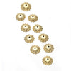 Cap 12.63.0020.2 Oro Laminado, Diseño de Flor, Diamantado, Dorado