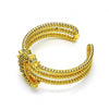 Anillo Multi Piedra 01.310.0023 Oro Laminado, Diseño de Luna, con Micro Pave Blanca, Pulido, Dorado