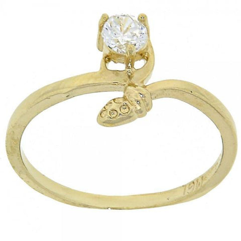 Anillo Multi Piedra 5.167.034.08 Oro Laminado, con Zirconia Cubica Blanca, Diamantado, Dorado