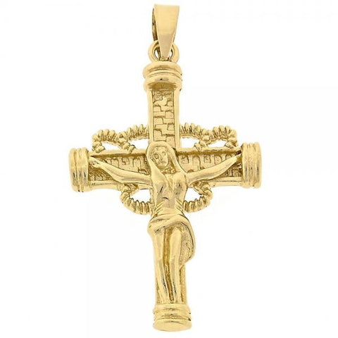 Dije Religioso 5.189.012 Oro Laminado, Diseño de Crucifijo, Dorado