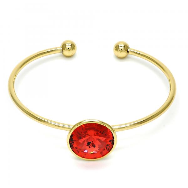 Aro Individual 07.239.0012.1 Oro Laminado, con Cristales de Swarovski Padparadscha, Pulido, Dorado