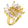 Anillo Multi Piedra 01.210.0044.09 Oro Laminado, con Zirconia Cubica Blanca, Pulido, Dorado