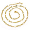 Gargantilla Básica 04.318.0001.18 Oro Laminado, Diseño de Figaro, Pulido, Dorado