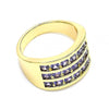 Anillo Multi Piedra 01.346.0017.3.08 Oro Laminado, Pulido, Dorado