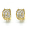 Argolla Huggie 02.217.0068.1.15 Oro Laminado, con Zirconia Cubica Blanca, Pulido, Dorado