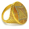 Anillo Multi Piedra 01.118.0051.09 Oro Laminado, con Zirconia Cubica Blanca, Pulido, Dorado
