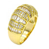 Anillo Multi Piedra 01.99.0062.09 Oro Laminado, con Zirconia Cubica Blanca y Micro PaveBlanca, Pulido, Dorado